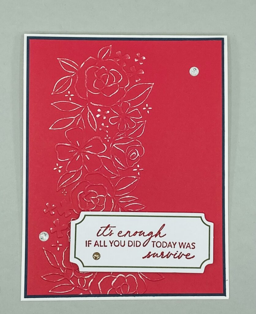 All occasions card using two tone cardstock
