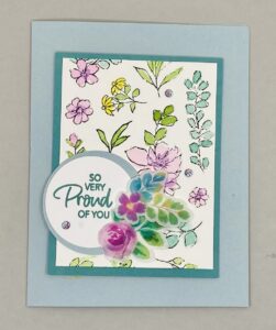 Watercolored Card using Extraordinary Flora Bundle